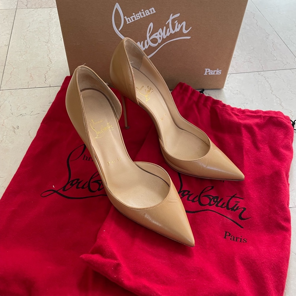 christian louboutin iriza blush n 2 heels
